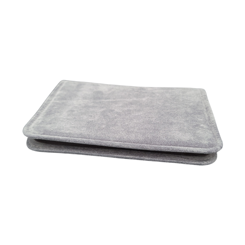 grey velvet bracelet zip pouch