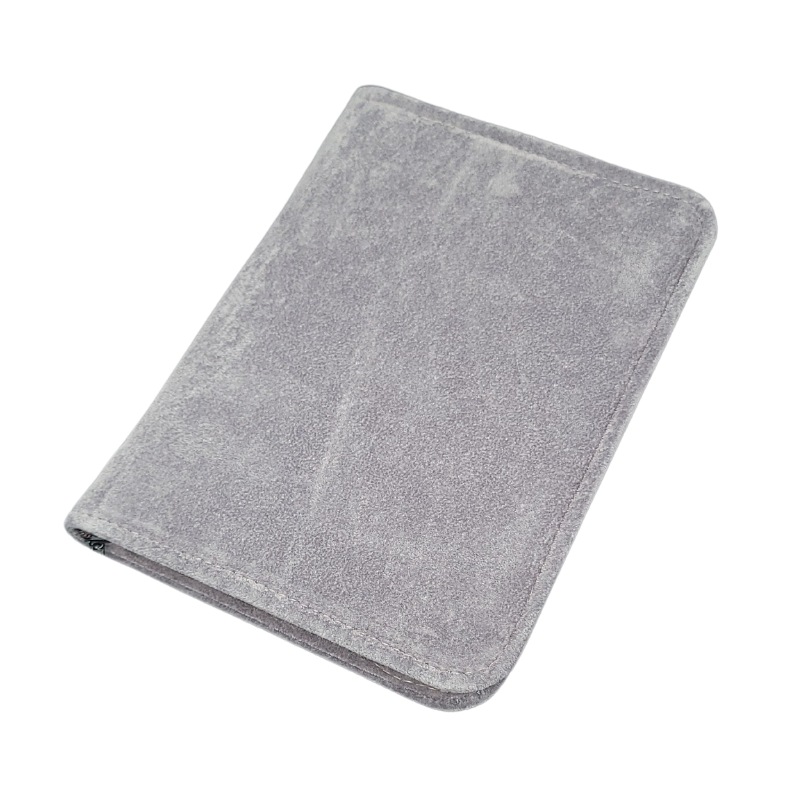 grey velvet bracelet zip pouch