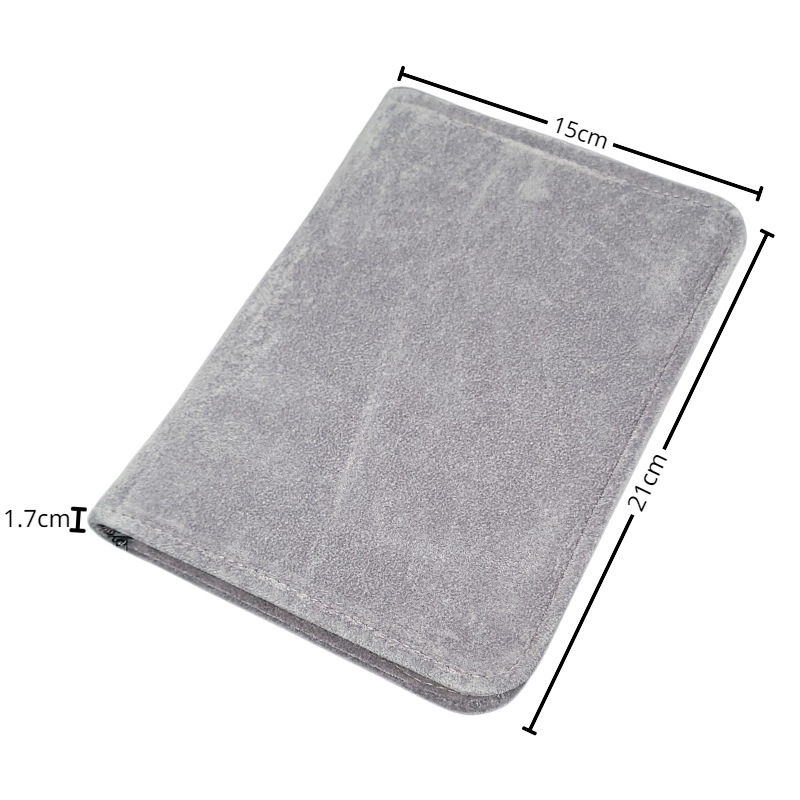 grey velvet bracelet zip pouch