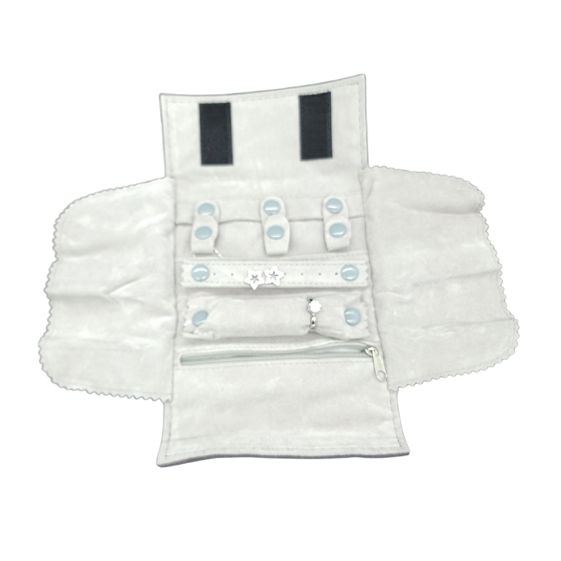 Gery velvet X-small set pouch-7 grey velvet x-small set pouch