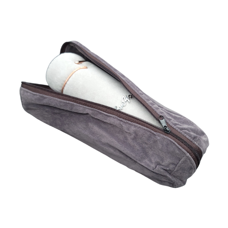 grey velvet bangle pouch