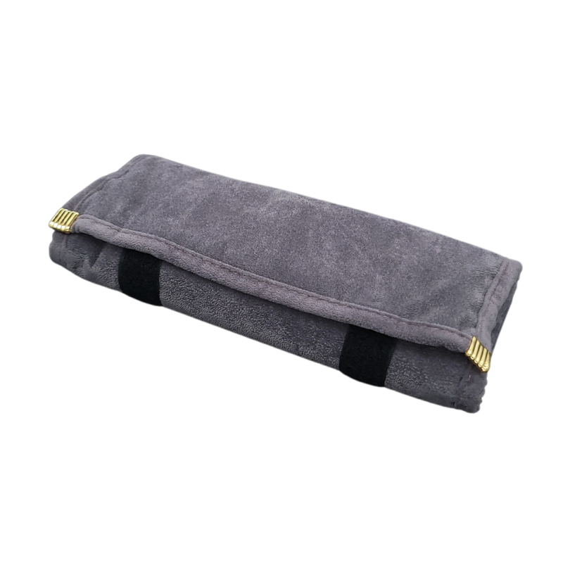 grey velvet universal roll pouch