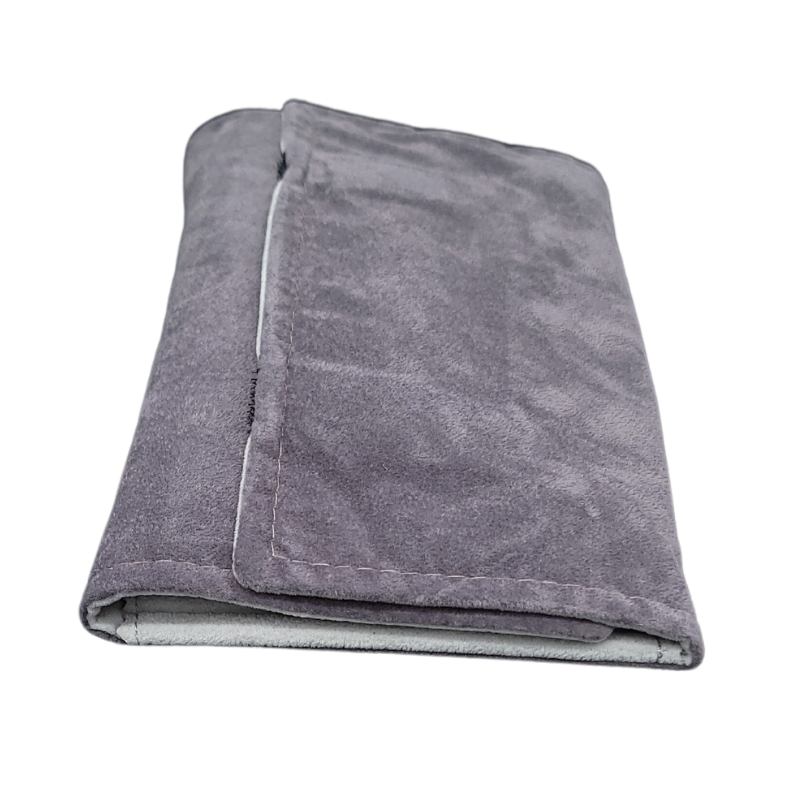 grey velvet small set pouch