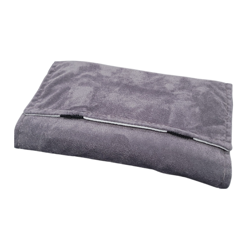 grey velvet small set pouch
