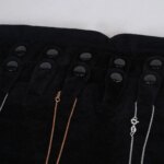 Jewellery Roll for Necklace PON84GE black - shot on button