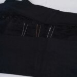 Jewellery Roll for Necklace PON84GE black - closing half