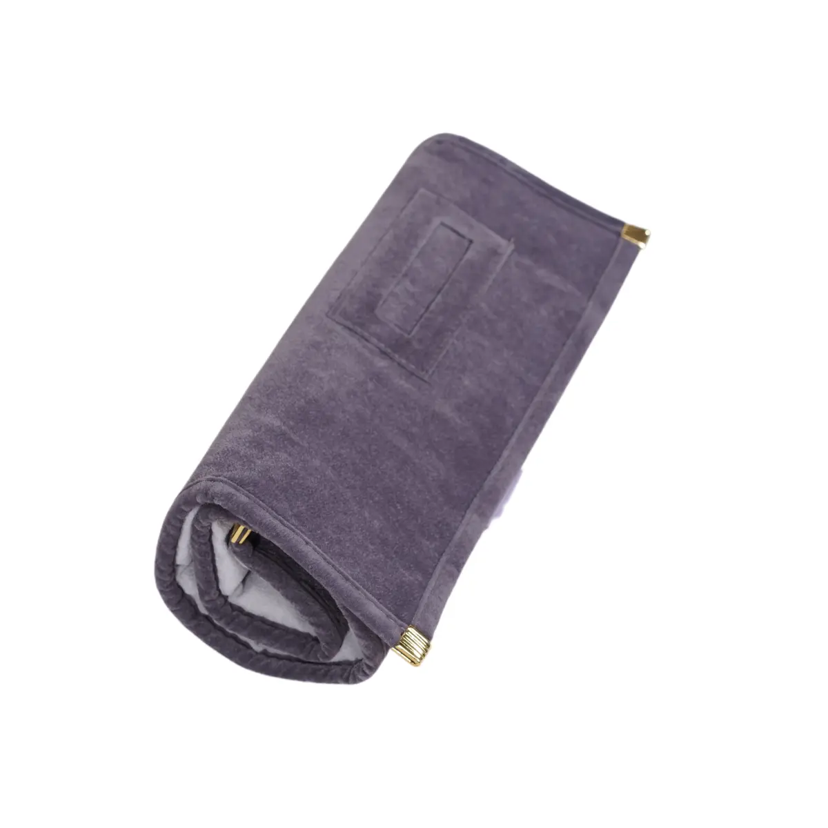 Jewellery-roll-for-pendant-grey-POP80-2 jewellery roll for pendant grey - roll up side