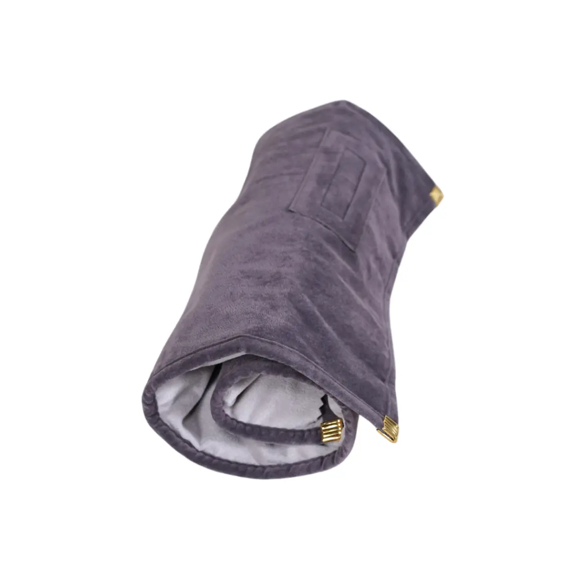 Jewellery roll for ring grey - roll up side
