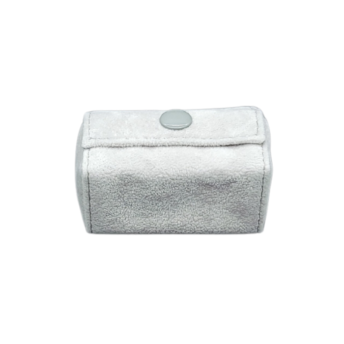 large grey velvet ring pouch