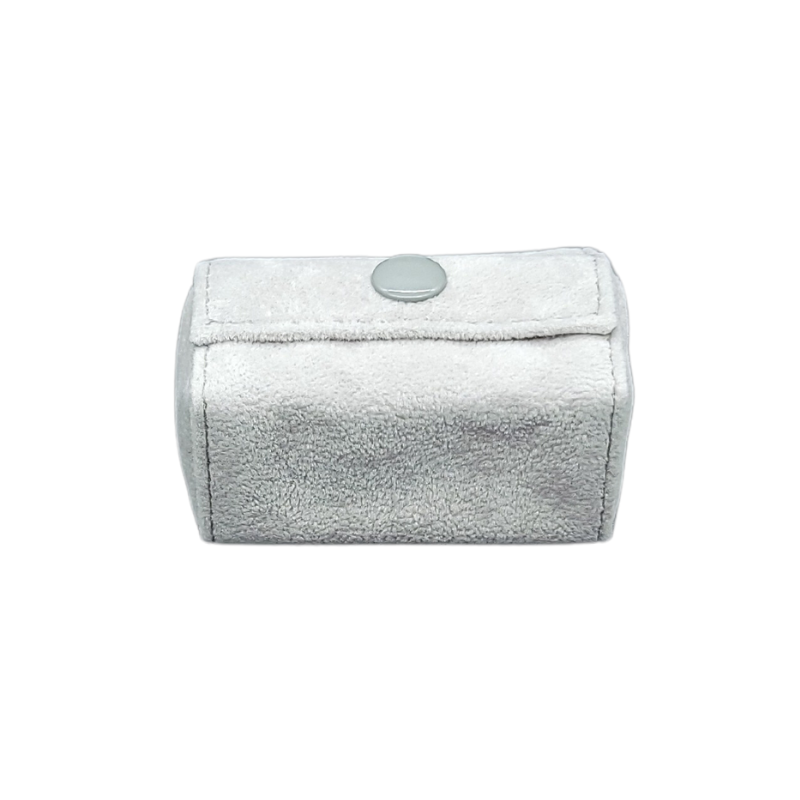 large grey velvet ring pouch