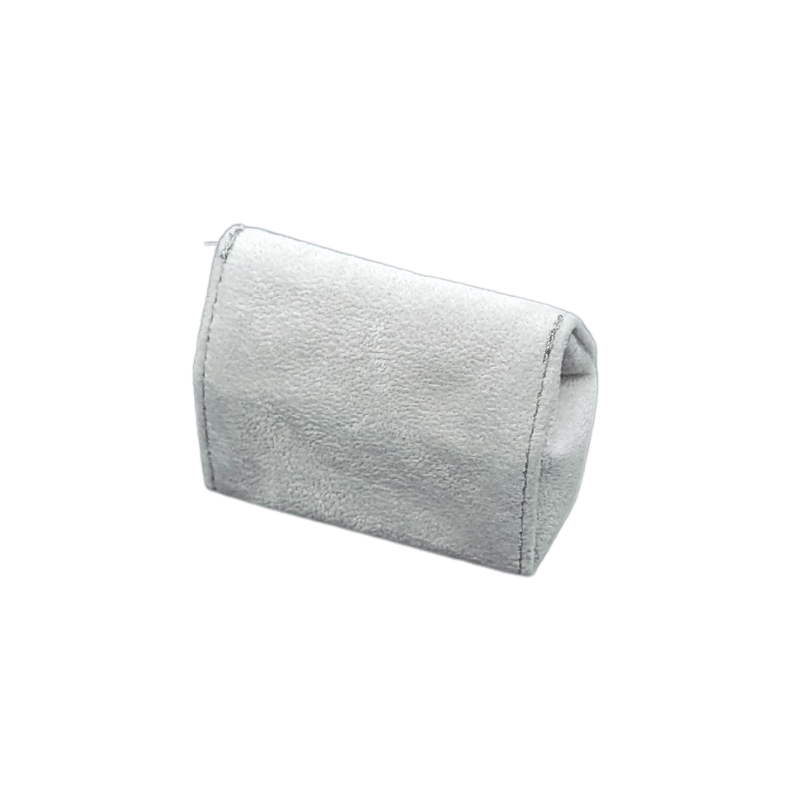 large grey velvet ring pouch