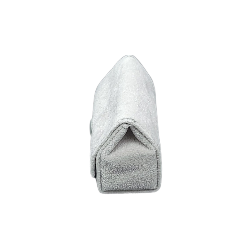 large grey velvet ring pouch