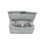 large grey velvet ring pouch