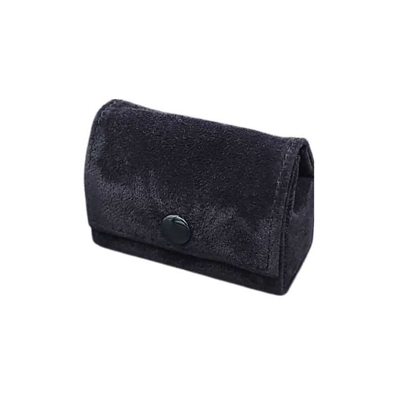 Large black ring pouch-1 black velvet ring pouch