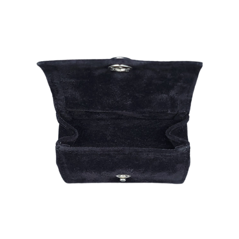 Large black ring pouch-5 black velvet ring pouch