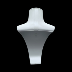 white leatherette necklace stand