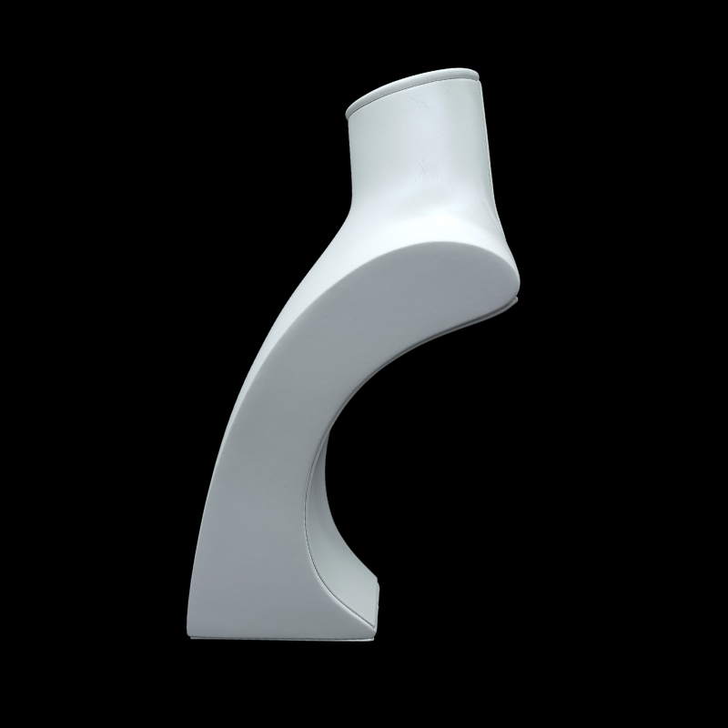 white leatherette necklace stand