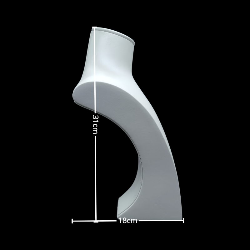 white leatherette necklace stand