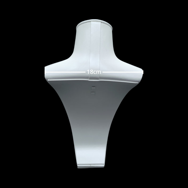 white leatherette necklace stand