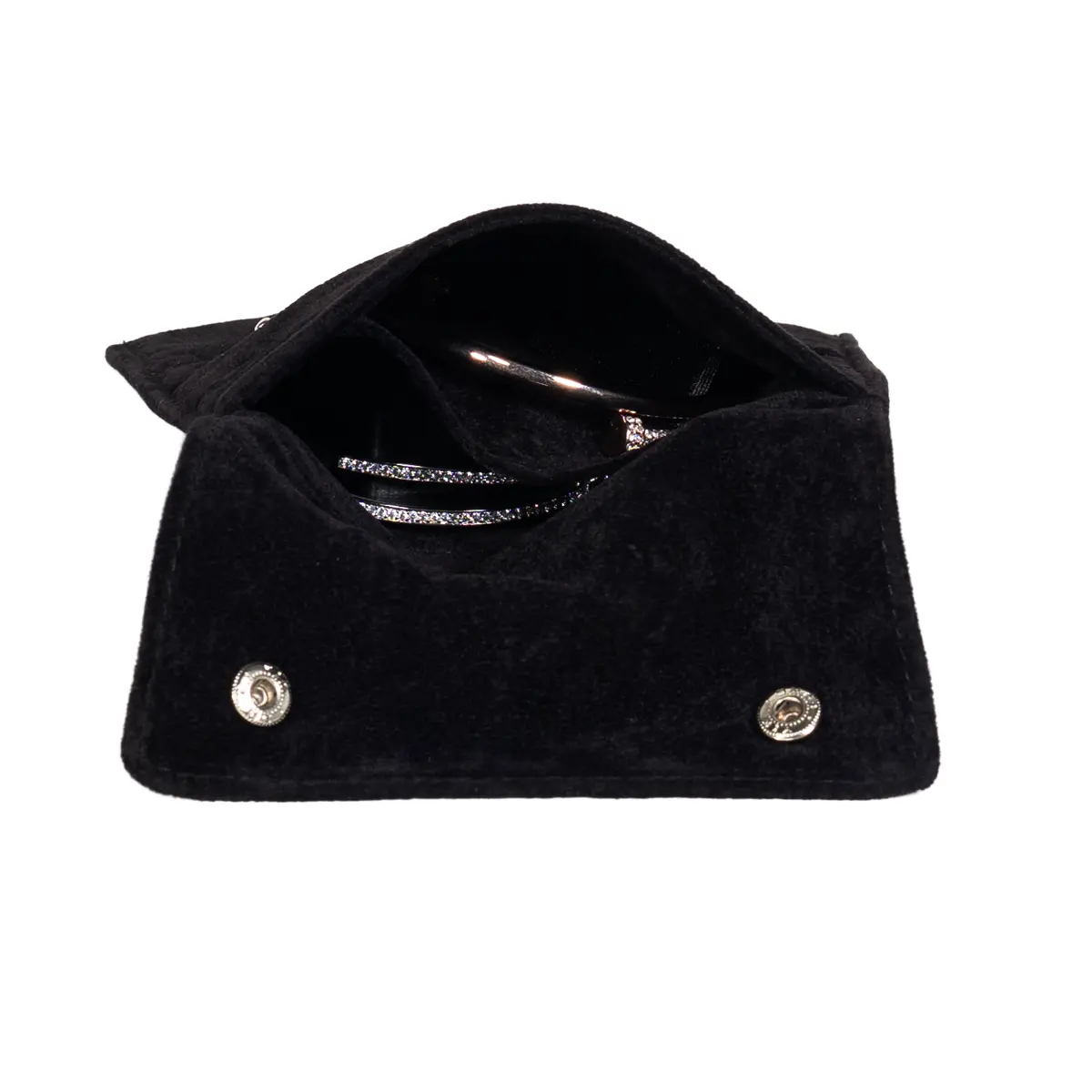 Velvet-jewellery-pouch-black-large-flat-lay-open-with-jewellery-PO81LBL.