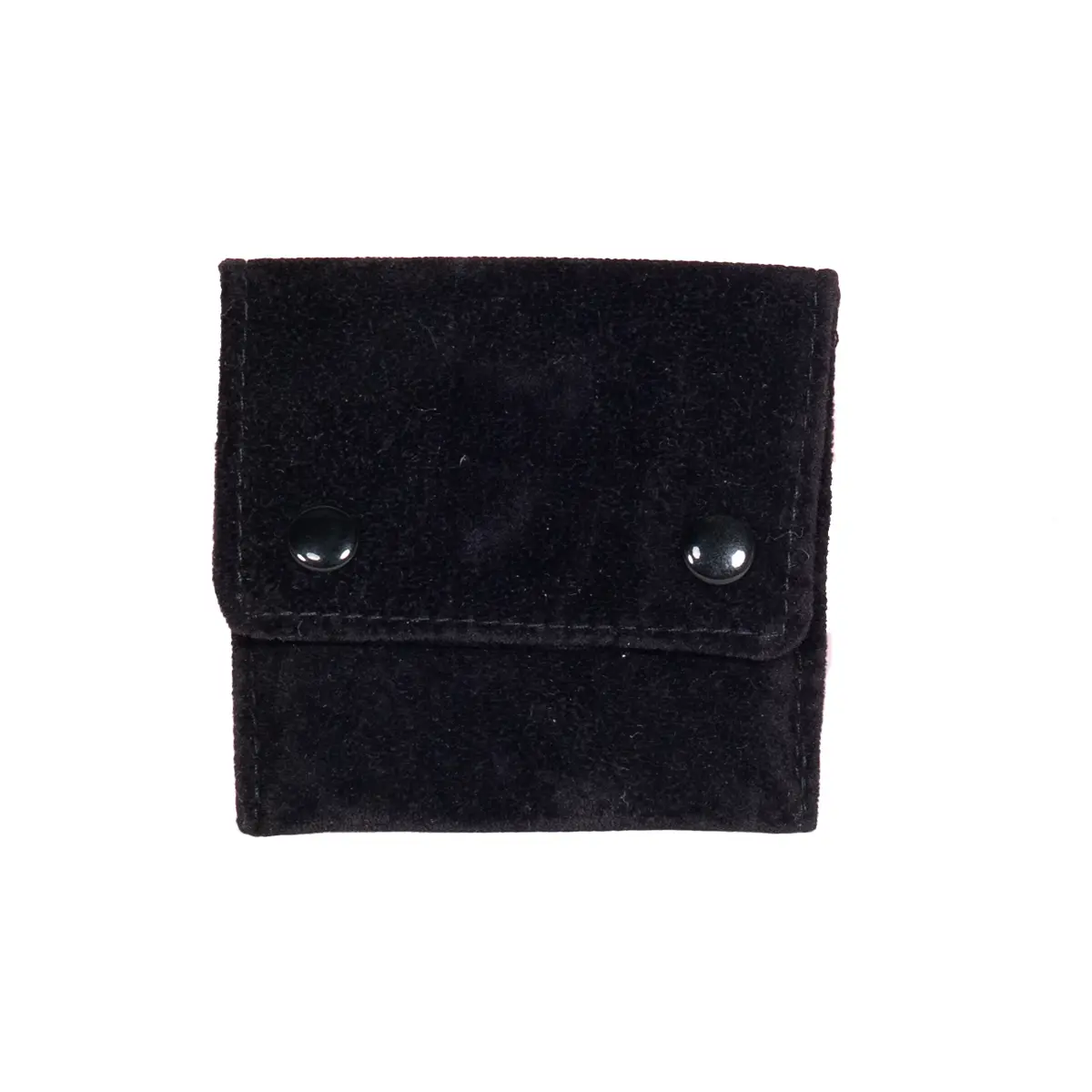 Velvet-jewellery-pouch-black-small-Front-view-PO81SBL