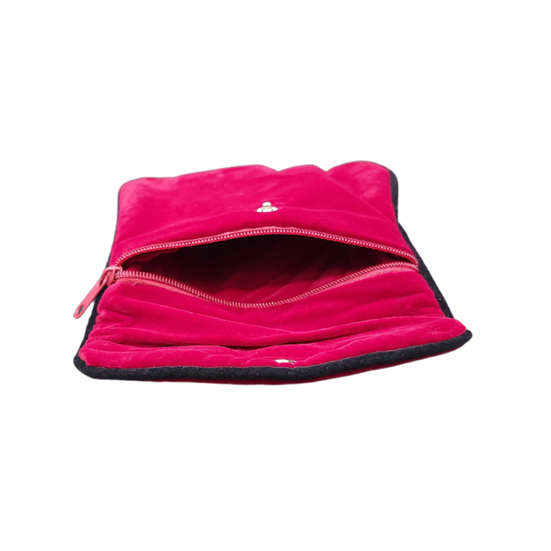 large red jewellery pouch