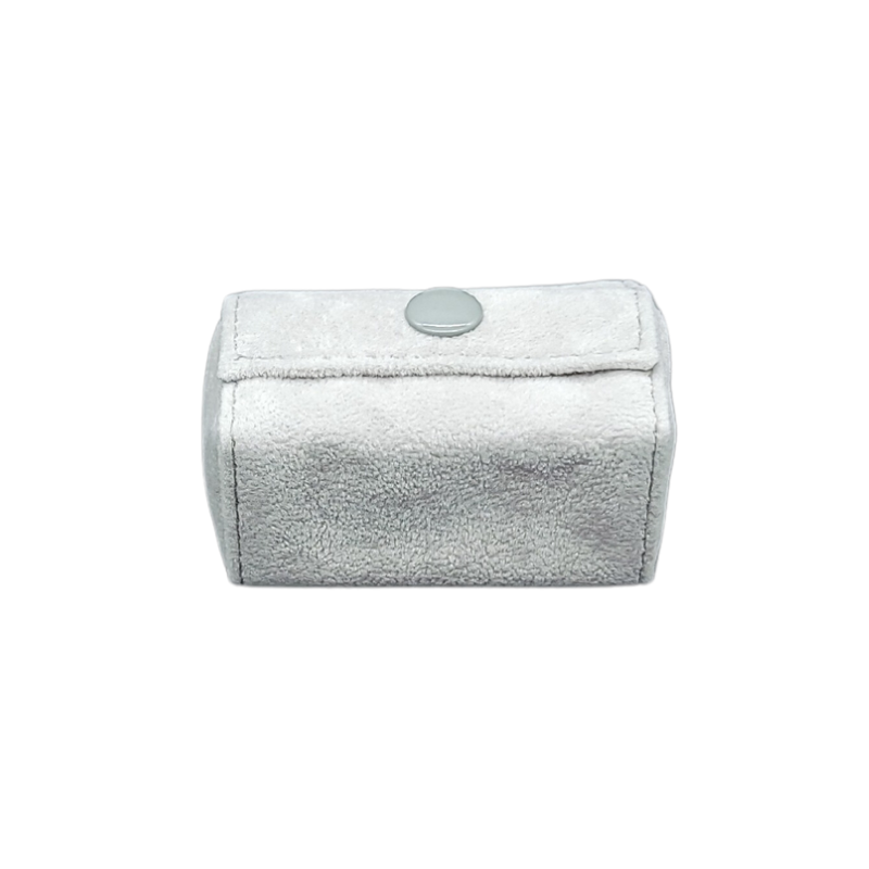 medium grey velvet ring pouch