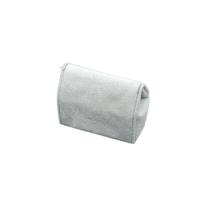 medium grey velvet ring pouch