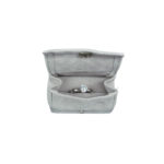 medium grey velvet ring pouch