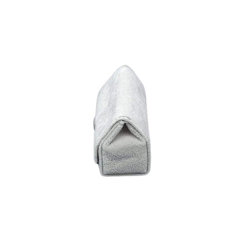 medium grey velvet ring pouch