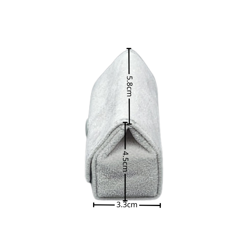 medium grey velvet ring pouch