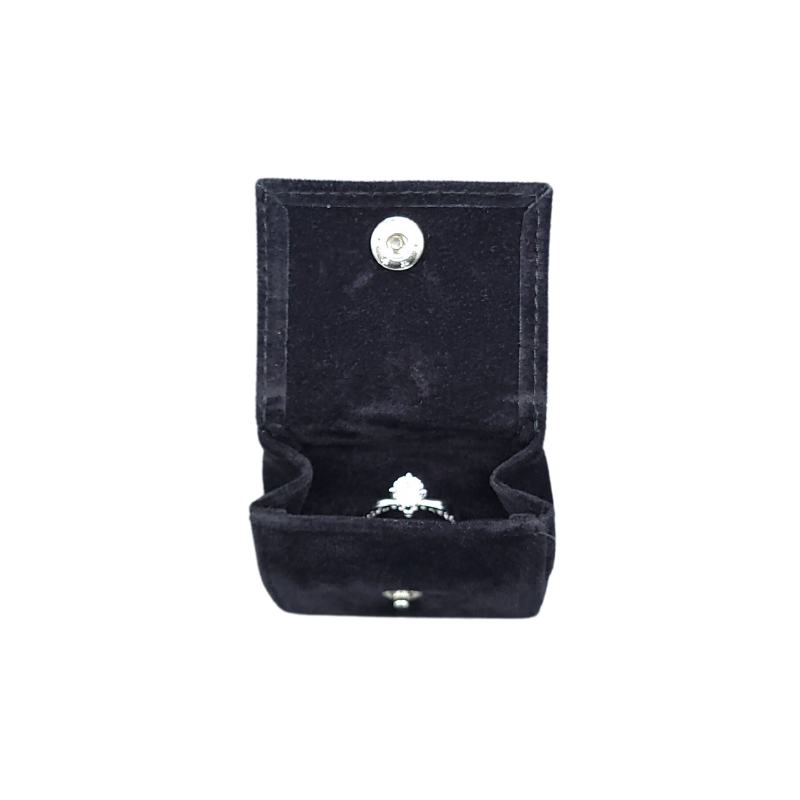 medium black ring pouch-5 black velvet ring pouch