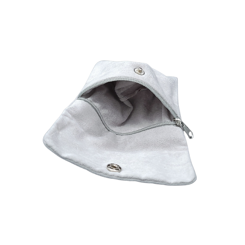 grey jewellery pouch