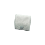 small grey velvet ring pouch