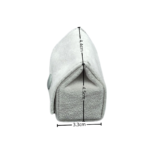 small grey velvet ring pouch
