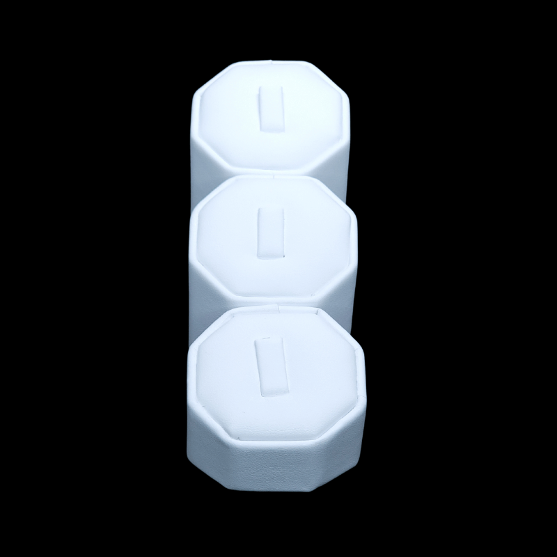 Ring Holder Leatherette Octagon Ring Stand(3in1)