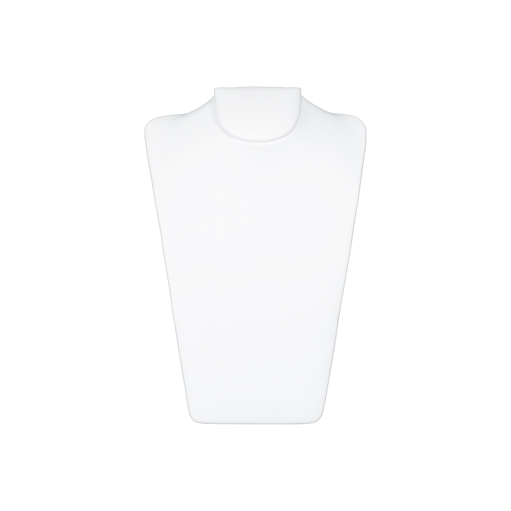 white leatherette necklace stand medium