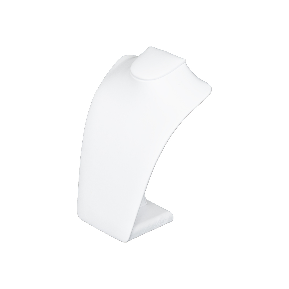 white leatherette necklace stand medium