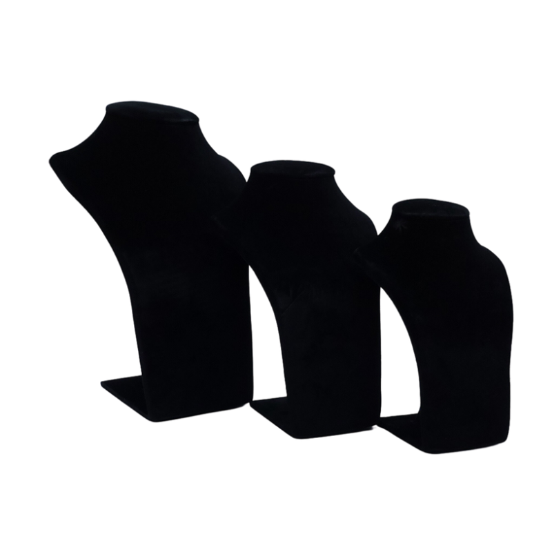 luxurious black velvet necklace stand