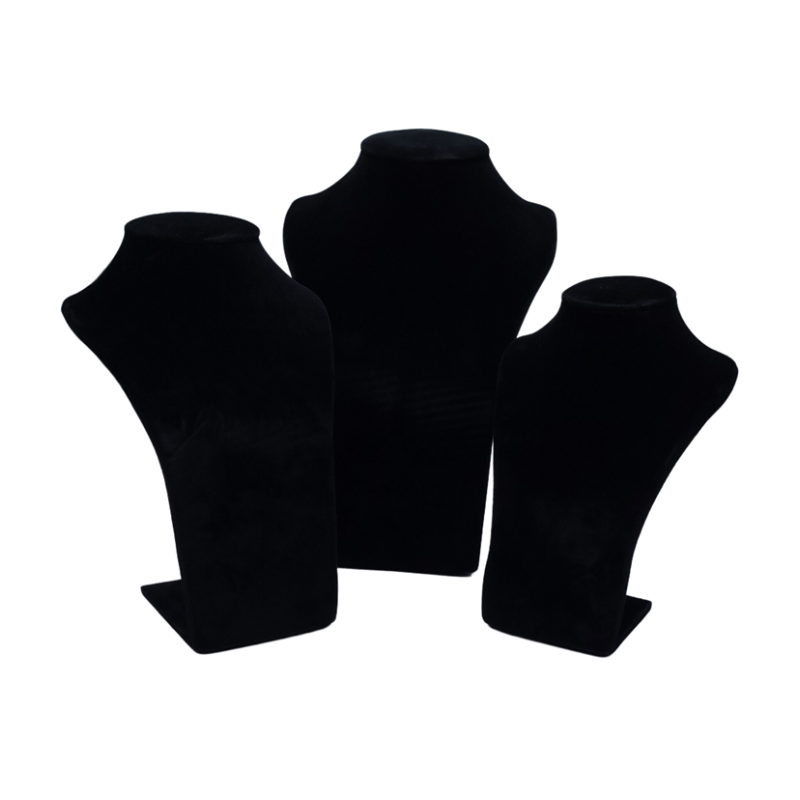 luxurious black velvet necklace stand