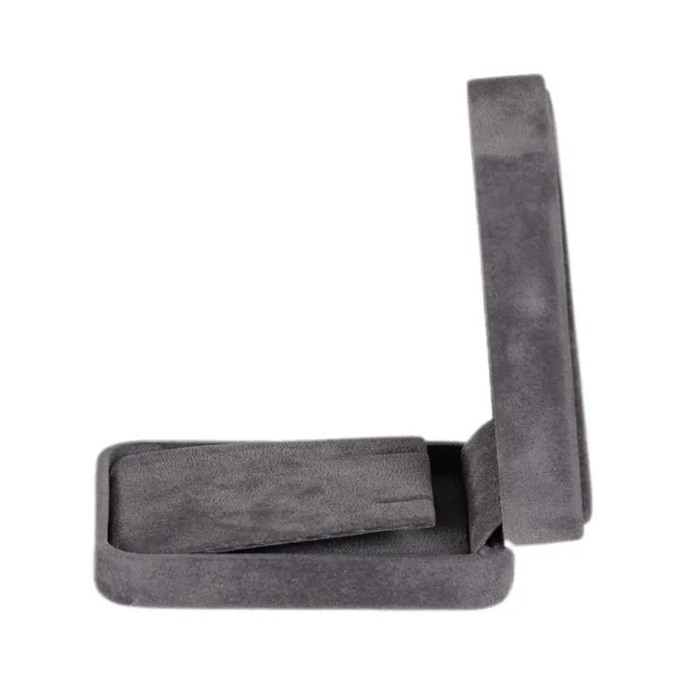 745C-E dary grey velvet long earring box-3 Velvet Long Earring box -Dark grey
