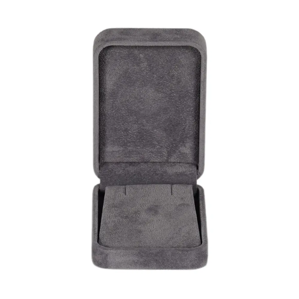745C-E dary grey velvet long earring box-5 Velvet Long Earring box -Dark grey