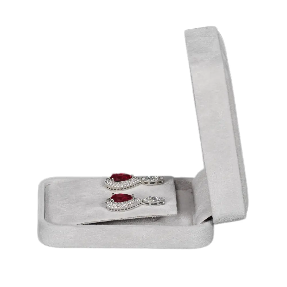 Velvet Long Earring box - grey