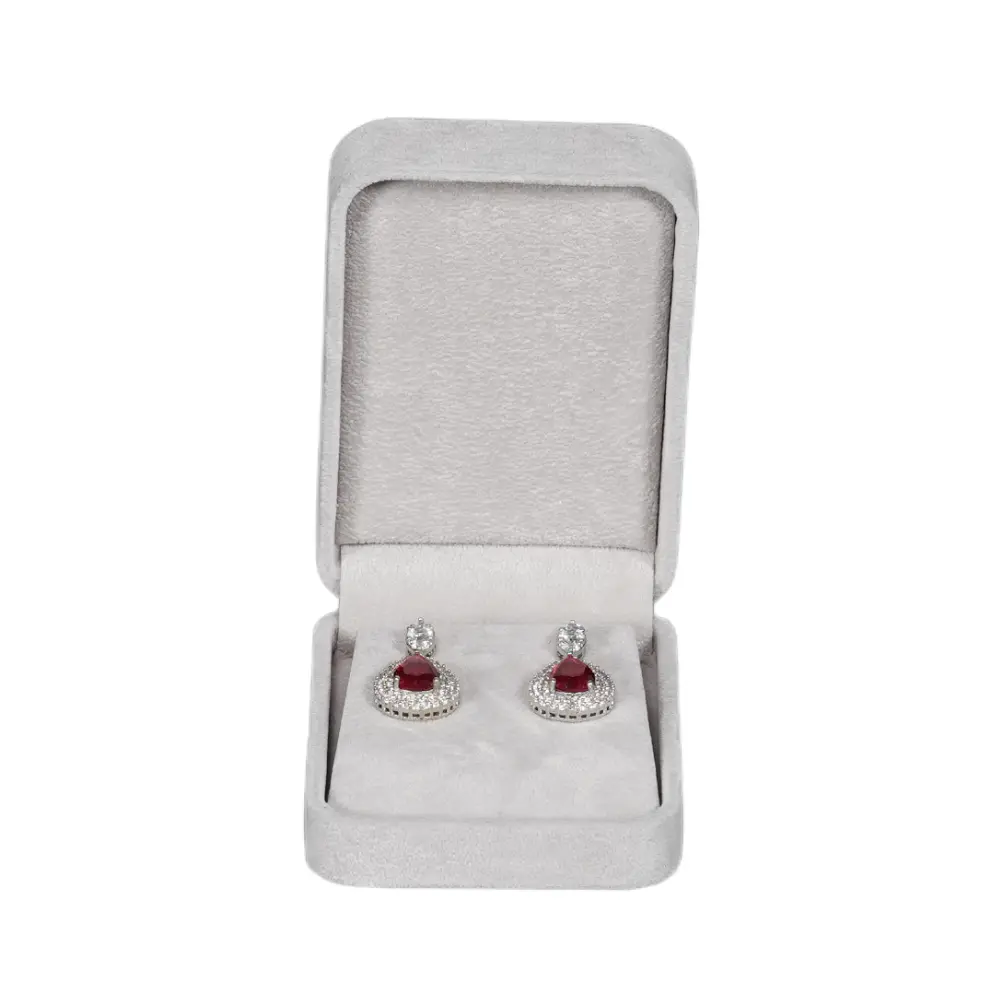 Velvet Long Earring box - grey