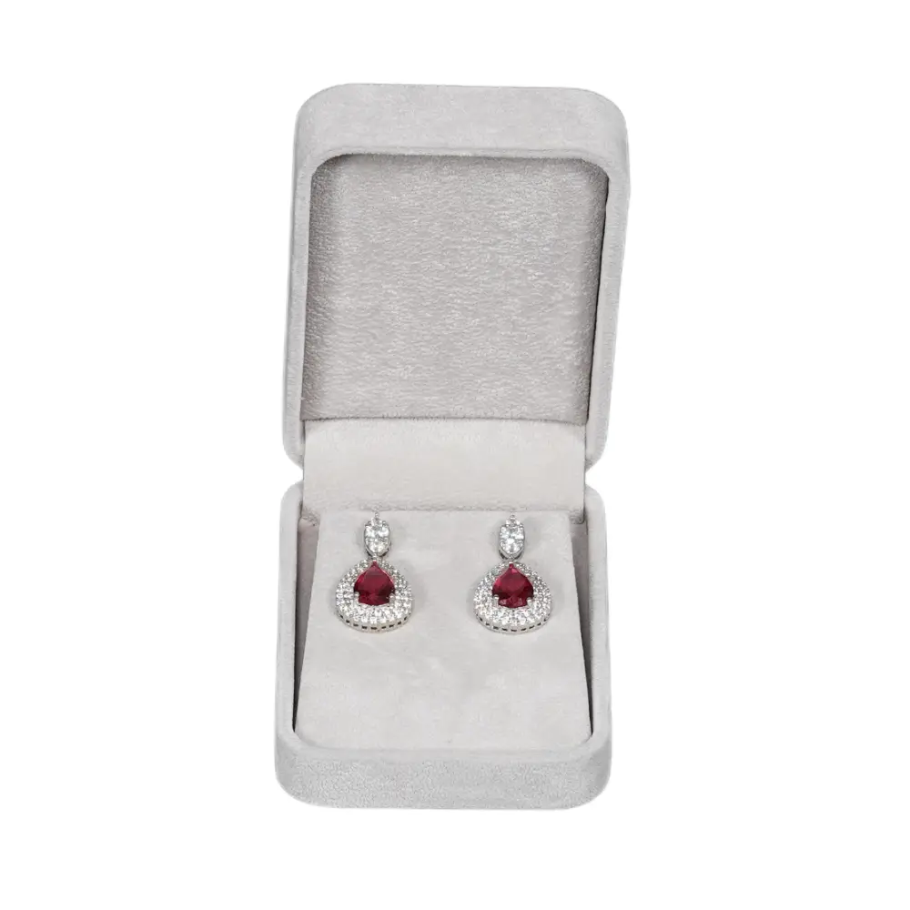 Velvet Long Earring box - grey