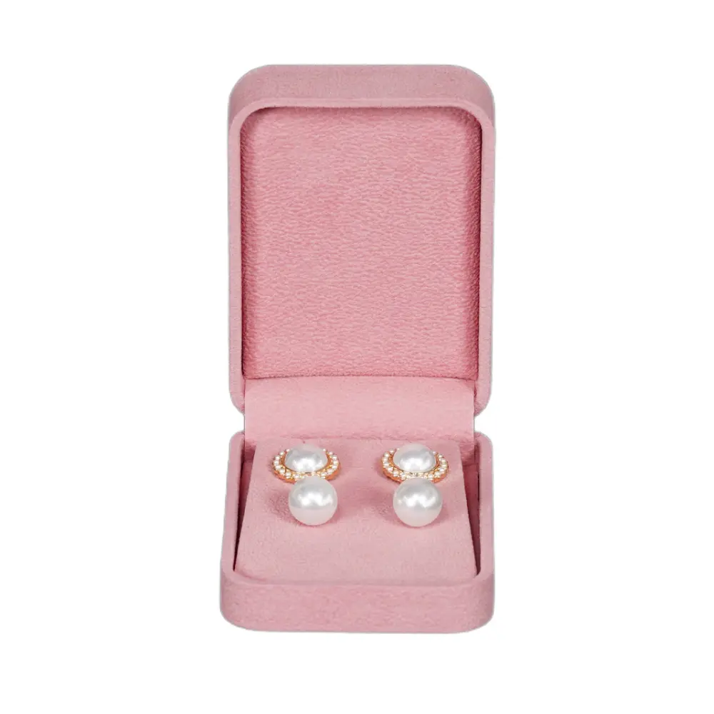 Velvet Long Earring box - pink