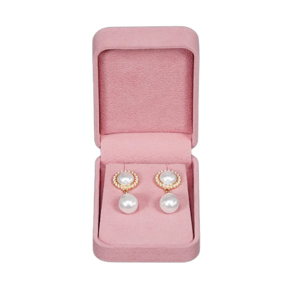 Velvet Long Earring box - pink