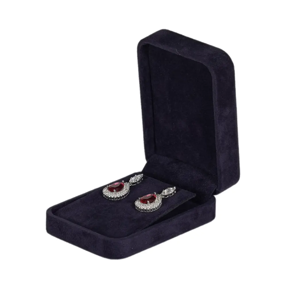 Velvet Long Earring box -royal blue