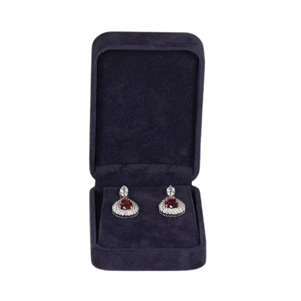 Velvet Long Earring box -royal blue