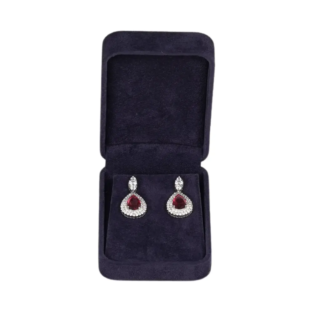 Velvet Long Earring box -royal blue